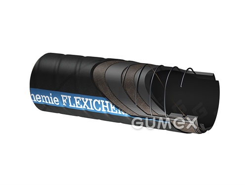 Tlakosací hadice pro chemikálie FLEXICHEM MOBIL, 50/66mm, 10bar/-0,9bar, UPE/EPDM, -35°C/+100°C, černá
